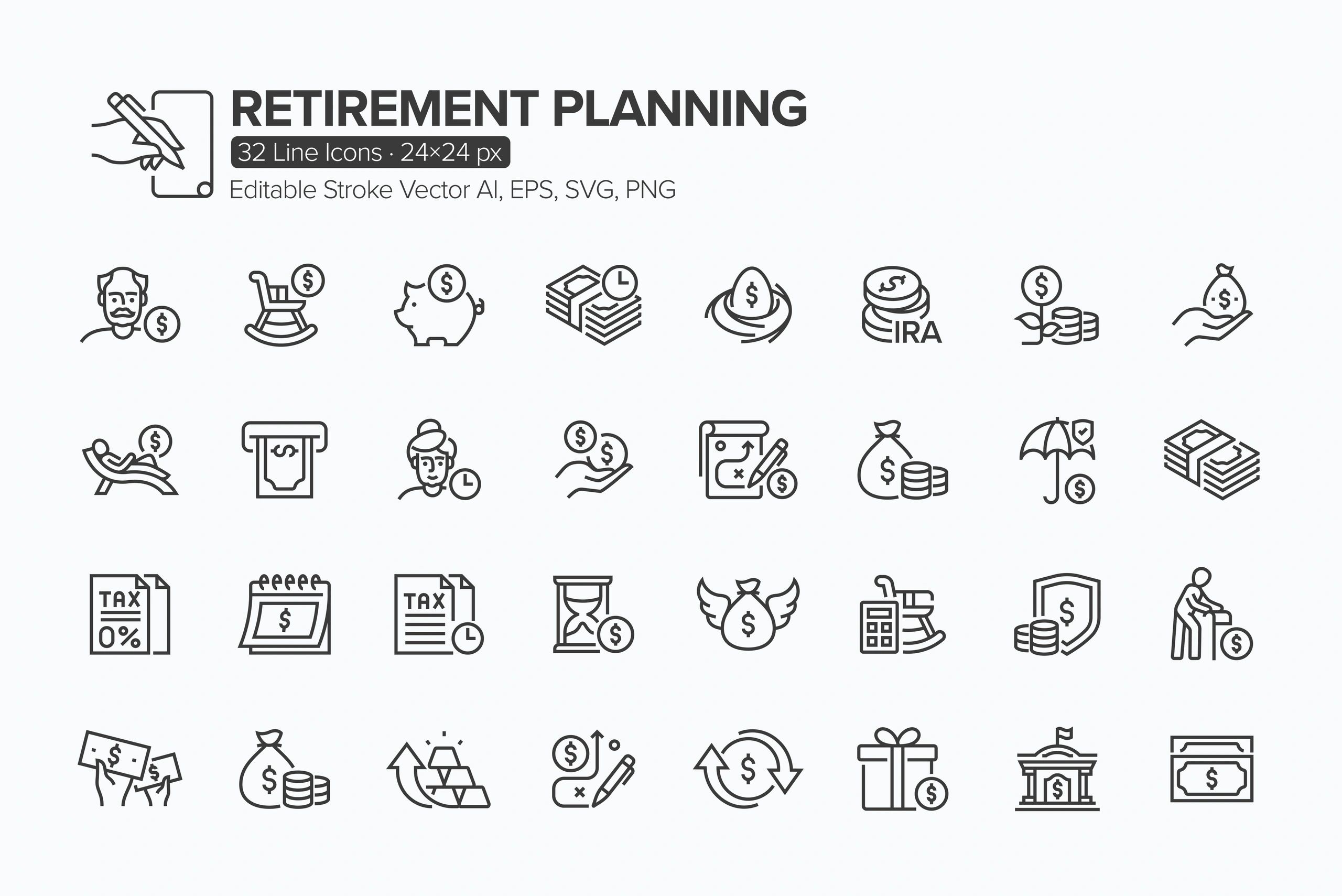 retirement planning icon